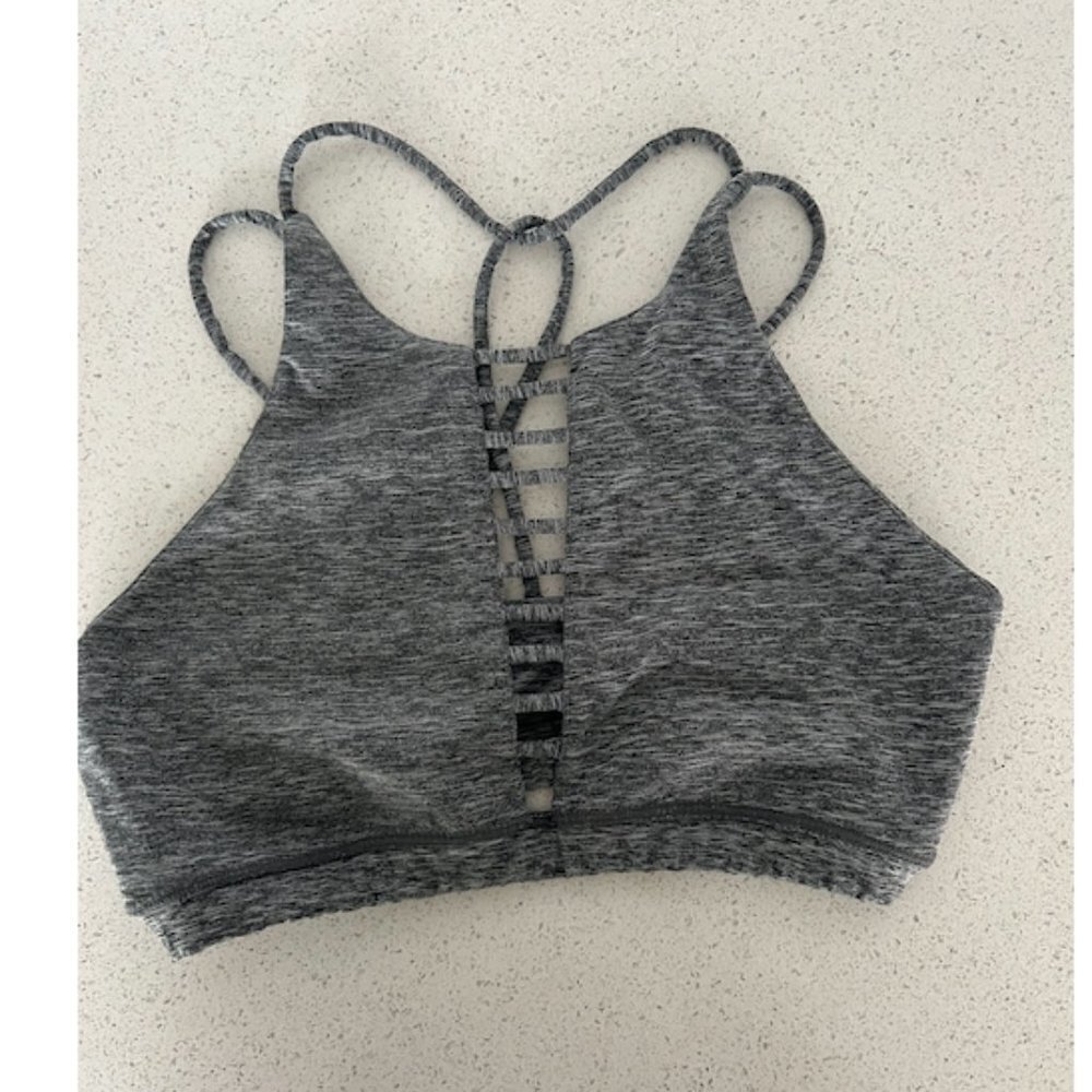 grey sports bra